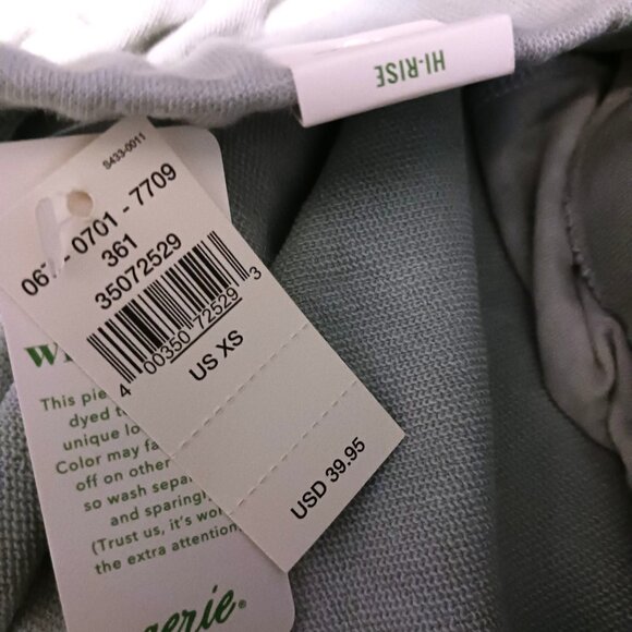 NEW Aerie Tie Dye French Terry Sunset‎ Crop Pants Green/White Hi-Rise Size XS - Picture 6 of 10